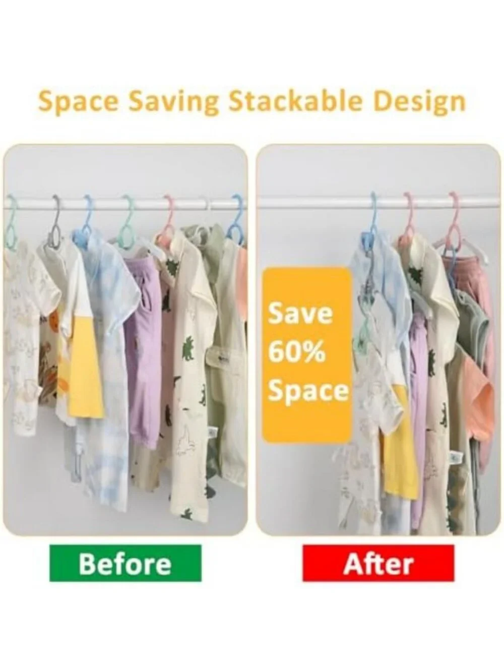100 Pack Adjustable Baby Hangers 11
